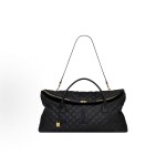 SAINT LAURENT YSL ES quilted vintage travel bag for women in black